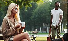 Изневеряващата съпруга среща добре надарен чернокож мъж в парк, аудио еротика само
