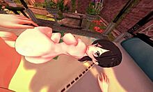Chizuru Ichinoses salvaje follando de lado en hentai 3D