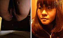 アジアのティーンエイジャーの美しいはトイレのカメラで尿に覆われています