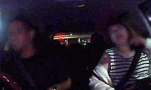 Busty Japanese Amateur with Cum Crazy Big Tits Gets Face Fucked in Car